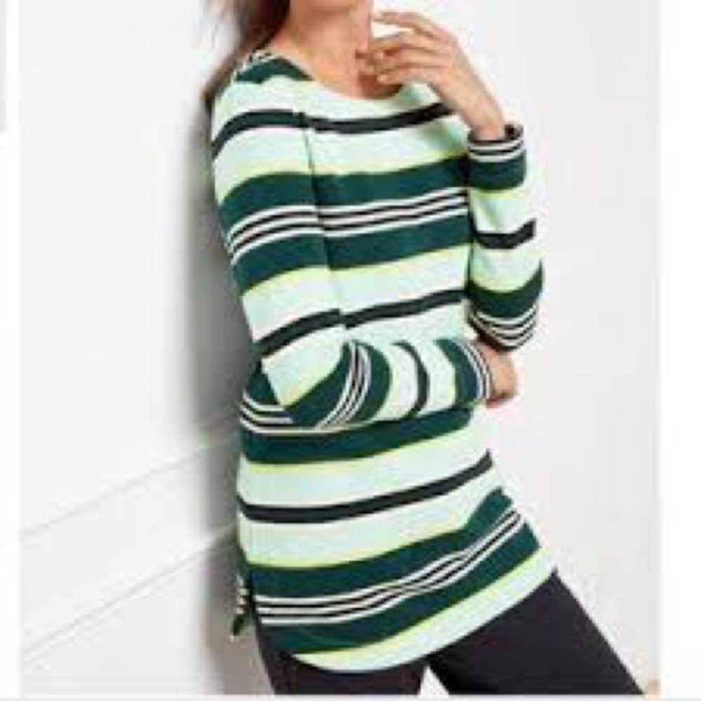 Talbots Classic French Terry Pullover - Goodies Stripe